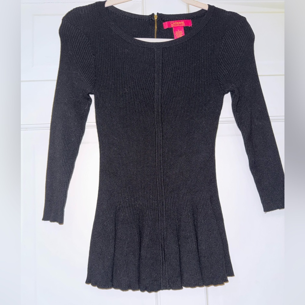 NWOT Catherine Malandrino Black Rayon Blend Sweater